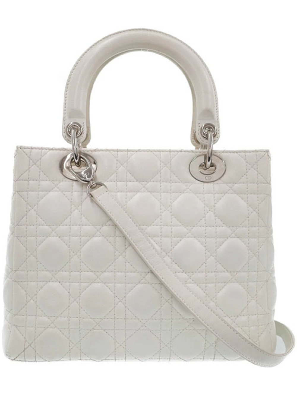 Dior Lady bag Cannage Christian 2way Quilted Black